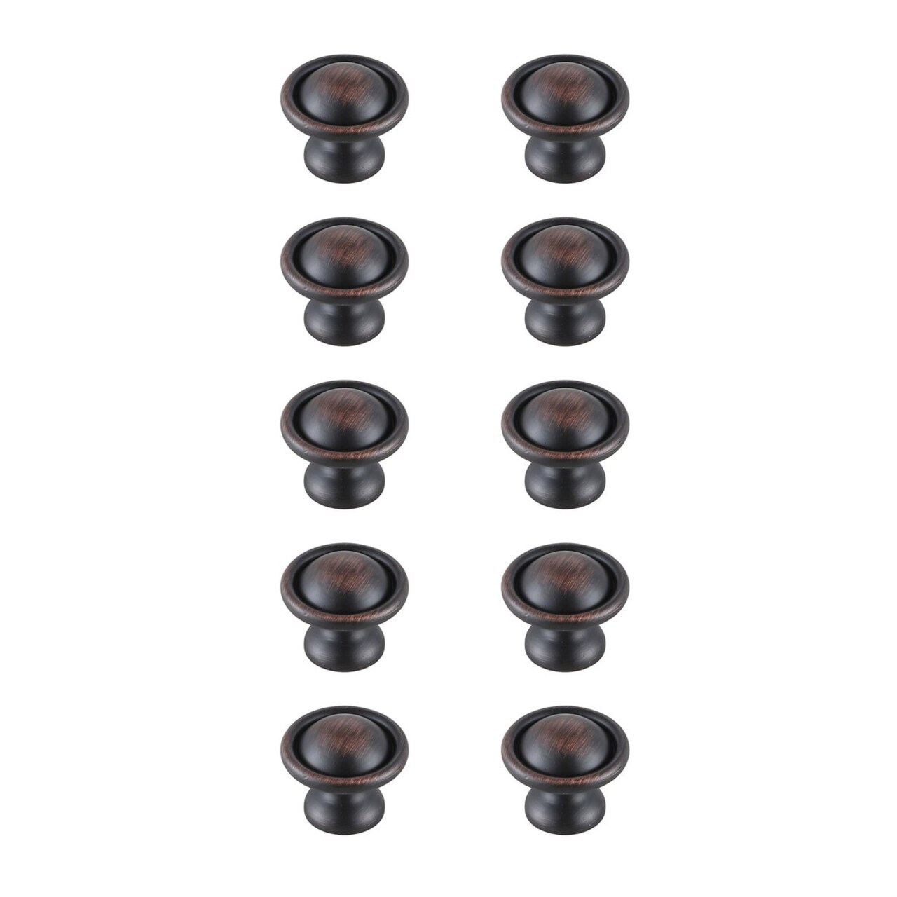 Kadea 1.2" Diameter Oil-rubbed Bronze Mushroom Knob Multipack (Set of 10)